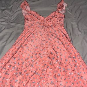 Pink summer floral dress